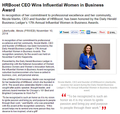 hrboost-ceo-wins-influential-women-in-business-award