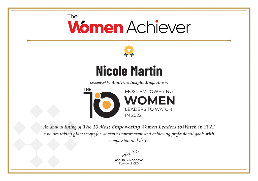 Nicole Martin Featured in The Women Achiever